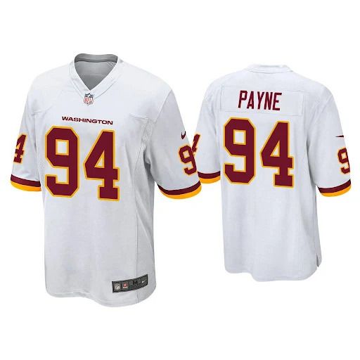 Men Washington Redskins #94 Daron Payne Nike White Retired Player Game NFL Jersey->washington redskins->NFL Jersey